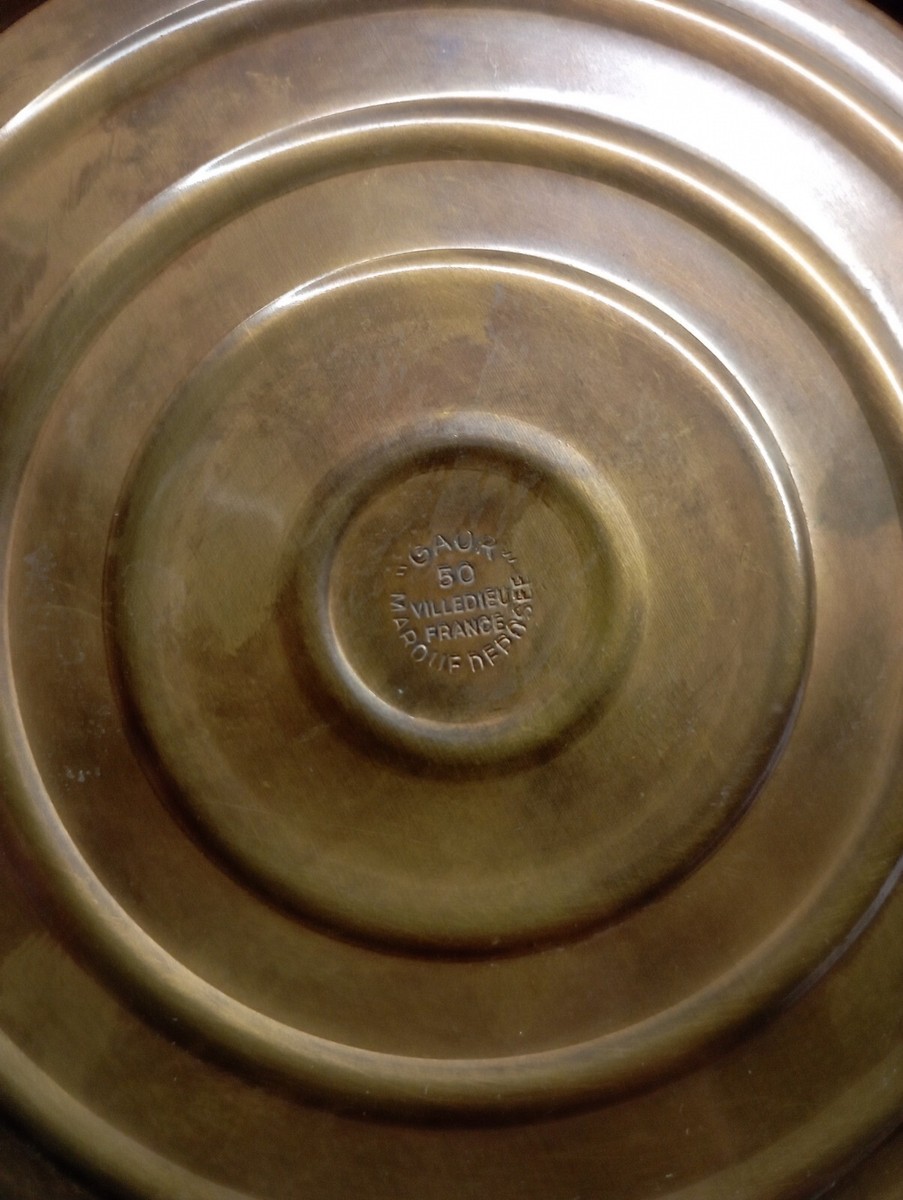 Grande Lampe à Huile En Laiton Villedieu - Époque 1900, Avec Anse