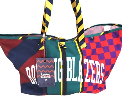 NEW Rowing Blazers Rugby Stripe Tote Bag RARE Sold Out Large 16 x 12.5  NWT Cute