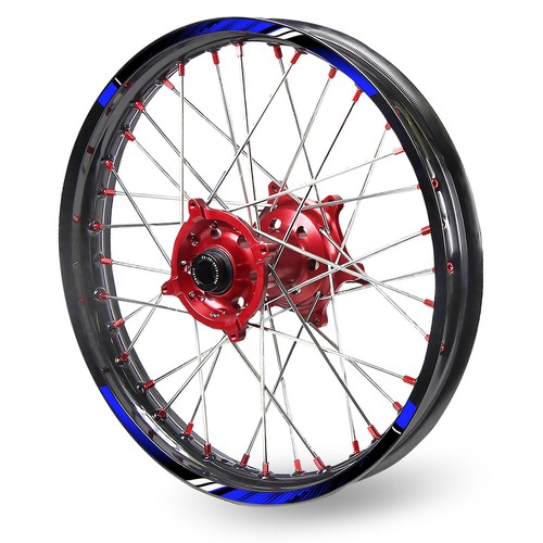 For HONDA CRF 450X 05-23 22 21 20 Wheel Stickers Rim 21" 18" Dirt Bike D01B Blue