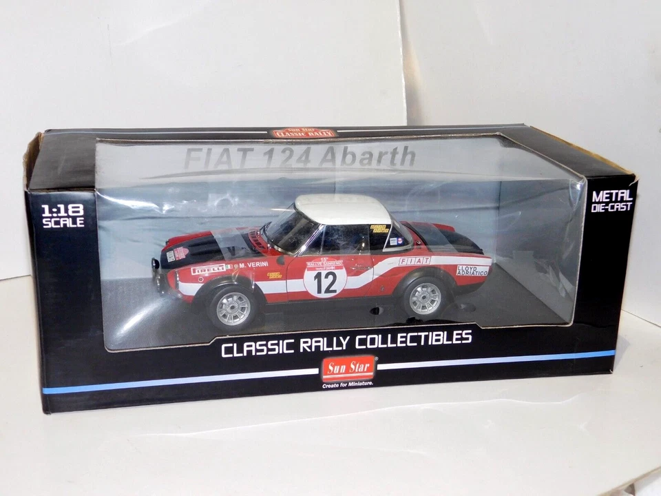 FIAT 124 ABARTH N 12 РАЛЛИ САН-РЕМО 1973 M.VERINI - T.TORIANI SUN STAR 4944 1:18 - Изображение 4 из 4
