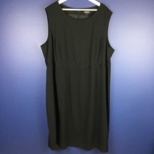 Avenue Women’s Plus Size Solid Black Sheath Dress Ribbon Bow Detail Size 28