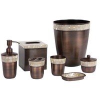 Opal Copper 7-piece Bath Accessory Set Opal Copper 7-piece Bath Accessory Set