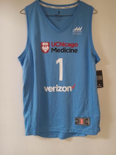 New 2018 WNBA Diamond DeShields Chicago Sky Incomplete Jersey Size Medium