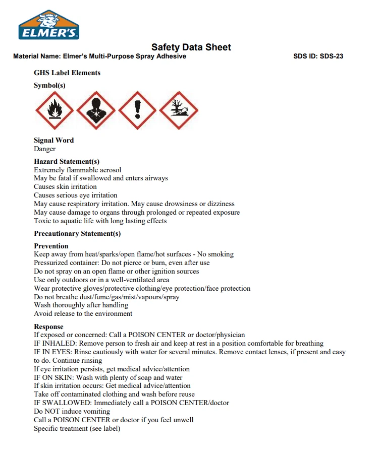 Adhesivo en aerosol de montaje multiusos Elmer's, libre de ácido-claro-lavable, EPIE451 Foto 4 de 4