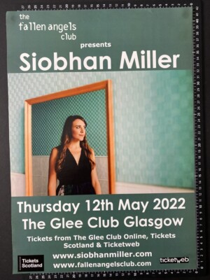SIOBHAN MILLER - THE GLEE CLUB GLASGOW - 2022 A3+ GIG POSTER L132 | eBay UK