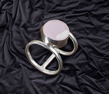 Rose Chalcedony Gemstone Handmade 925 Sterling Silver Jewelry Gift Ring Gift For