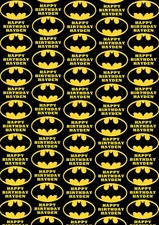 BATMAN Personalised Birthday Gift Wrap - DC Comics - Batman Wrapping Paper