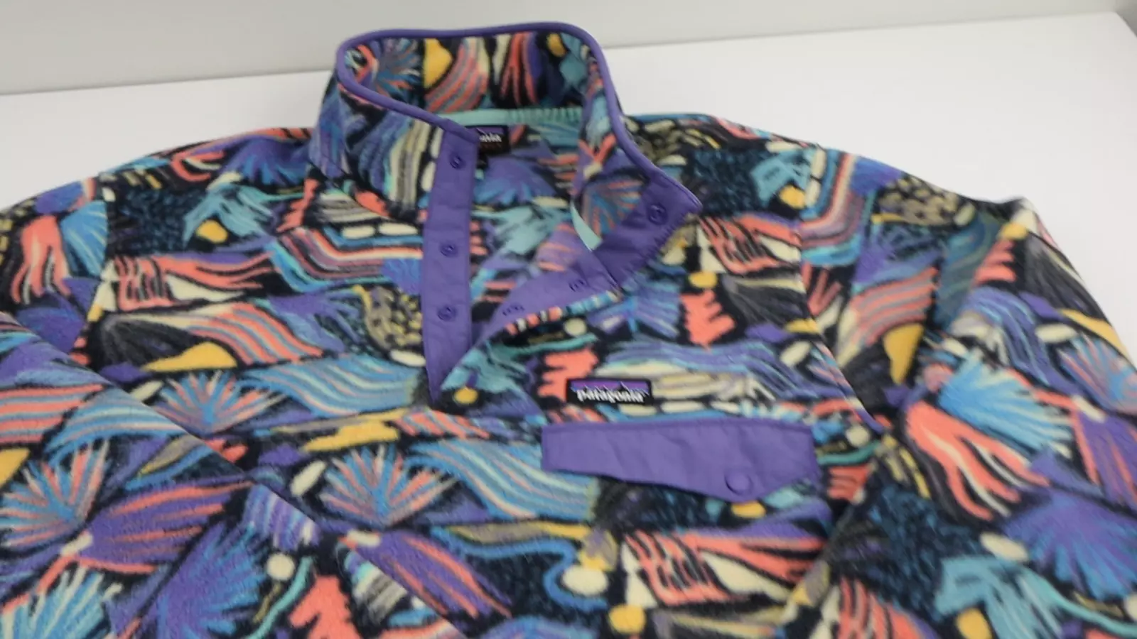 patagonia aztec joy pitch synchilla snap-t fleece pullover jacket