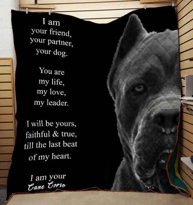 Dog Blanket, Cane Corso Blanket, I Am Your Friend Partner I Am Your Cane  Corso T | eBay