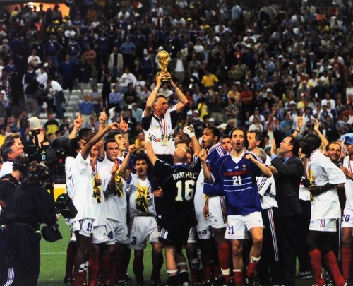 Photo Presse Vintage Zidane – Coupe Du Monde 1998 – Tirage Original 23x15 Cm N&B