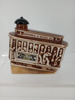 Vtg EZRA BROOKS WHISKEY 1968  POWELL & HYDE Sts. DECANTER EMPTY Needs Recorked.