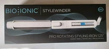 NEW BIO IONIC Stylewinder Pro Rotating Styling Iron - White 1.25"