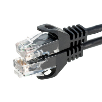 CAT6 Ethernet Patch Cord for Router Internet Network Cable Black 25FT- 200FT LOT