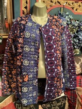 Opulent New/tags East Ladies Jacket, Oriental Look,size S,padded Floral, Rrp £99