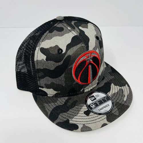 New Era 9FIFTY NBA Washington Wizards Mens Snapback Hat Cap Gray Black Camo NWT - Picture 3 of 5