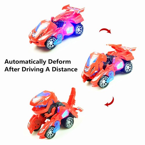 Transforming Dinosaur LED Car Transformer Toy Car Gift for Kids 3+ Years Old - Picture 9 of 26
