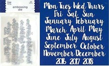 Love Nicole Embossing Die 22 pc Week Days Month  Year STC0291