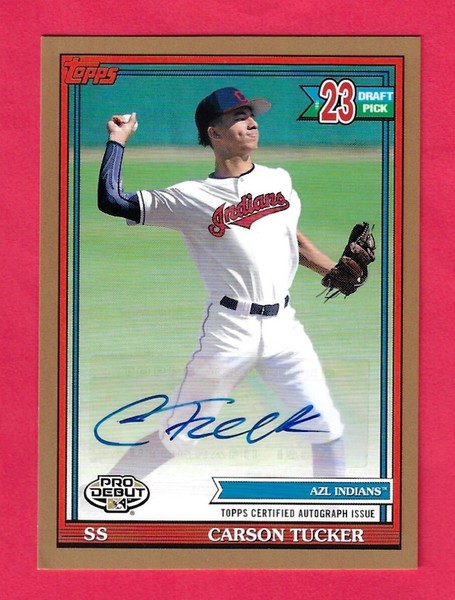 2021 Topps Pro Debut - Gold Autographs #PD-197 Carson Tucker /50 (AU ...