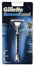 Gillette Sensor Excel Razor Handle + 1 Cartridge - HOLDS WOMENS AND MENS EXCEL