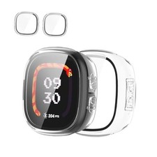 2-Pack Screen Protector Case for Fitbit Google Ace LTE Smartwatch, Hard Clear