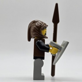 Lego Wolfpack Minifigure cas252 Castle Black Knights 6086 6075 HTF Shield Spear