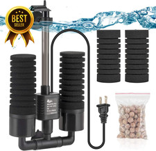 Aquarium Sponge Filter 3W 5W Submersible Bio Foam Filter Fish Tank Pumpless