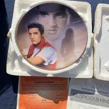 Elvis Hit Parade plate Eleven, Delphi #3906A “Suspicious Minds” 1993 W COA