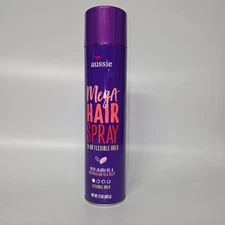 Aussie Mega Hair Spray 24 Hr Flex Hold 17 oz w/ Australian Jojoba Oil & Sea Kelp
