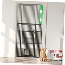 54"-87" Height Adjustable Extra Tall Cat Gate for Doorway, 27.1"-42" Extra
