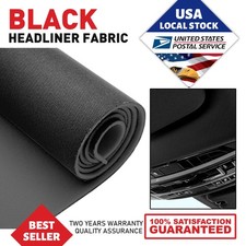 Black Headliner Fabric Material 98"x60" Car Van Interior Roof Liner Upholstery