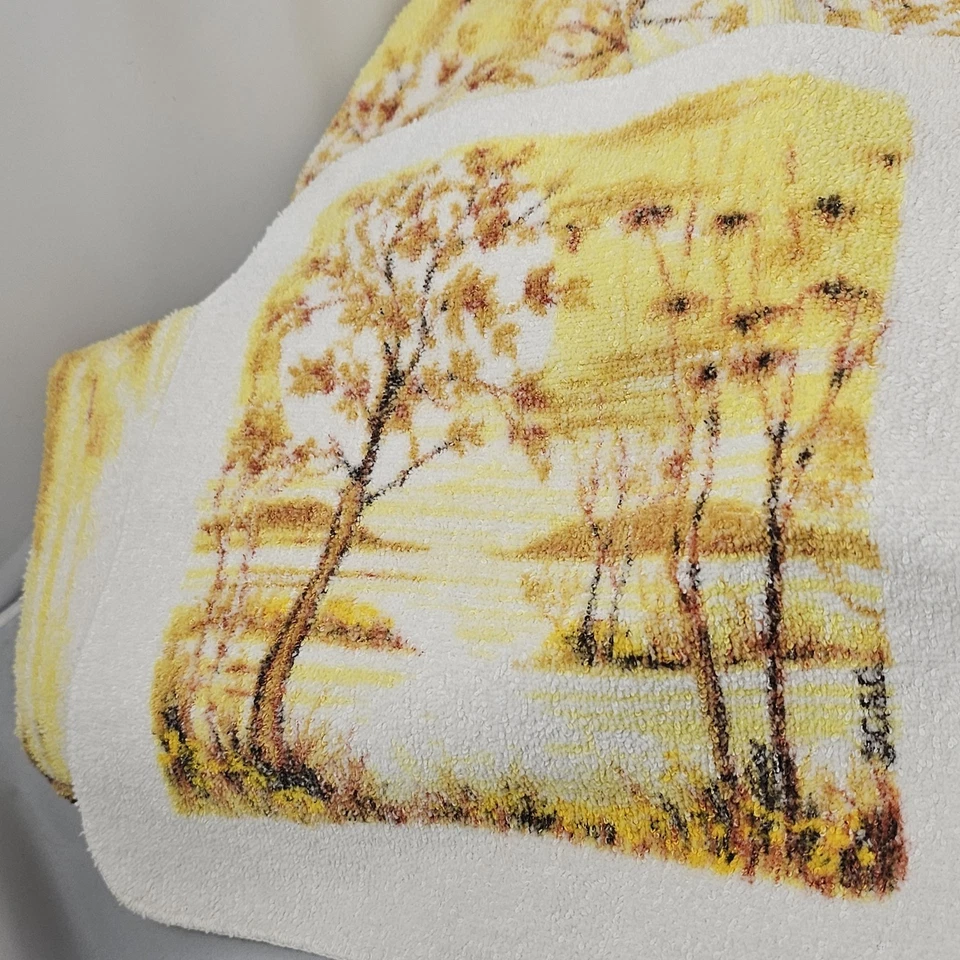 Juego de toallas de paisaje vintage baño mano invitado EE. UU. mezcla de poliéster arte decoración 3 tartas Foto 2 de 4