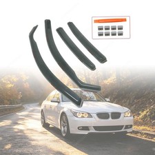 Windabweiser 4-Tlg Schwarz für BMW 5-er E60 2004-2010 4-Türer Limousine + clips