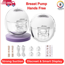Breast Pump Hands Free, Wearable Breastfeeding Pump W/4 Modes  9 Levels, 2 Pack