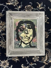 PETER KEIL Quality Painting On Canvas - Vintage Quality Frame 10”x14” Flowers…..