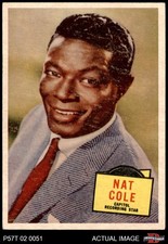 1957 Topps Hit Stars #34 Nat King Cole  DOUBLE-PRINT 6.5 - EX/MT+