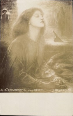Künstler Ak Rossetti, D. G., Beata Beatrix, Gemaltes Porträt - 4217069