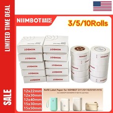 White Thermal Label Paper Roll For D11 D101 D110 Mini Printer Waterproof Sticker