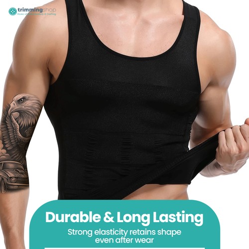 Men's Slimming Body Shaper Vest Compression Undershirt for Tummy Control S-XXL - Picture 10 of 14