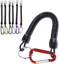 Coil Springs Keychain Cellphone Snap Hook Holder Retractable Coil Cord Key Chain