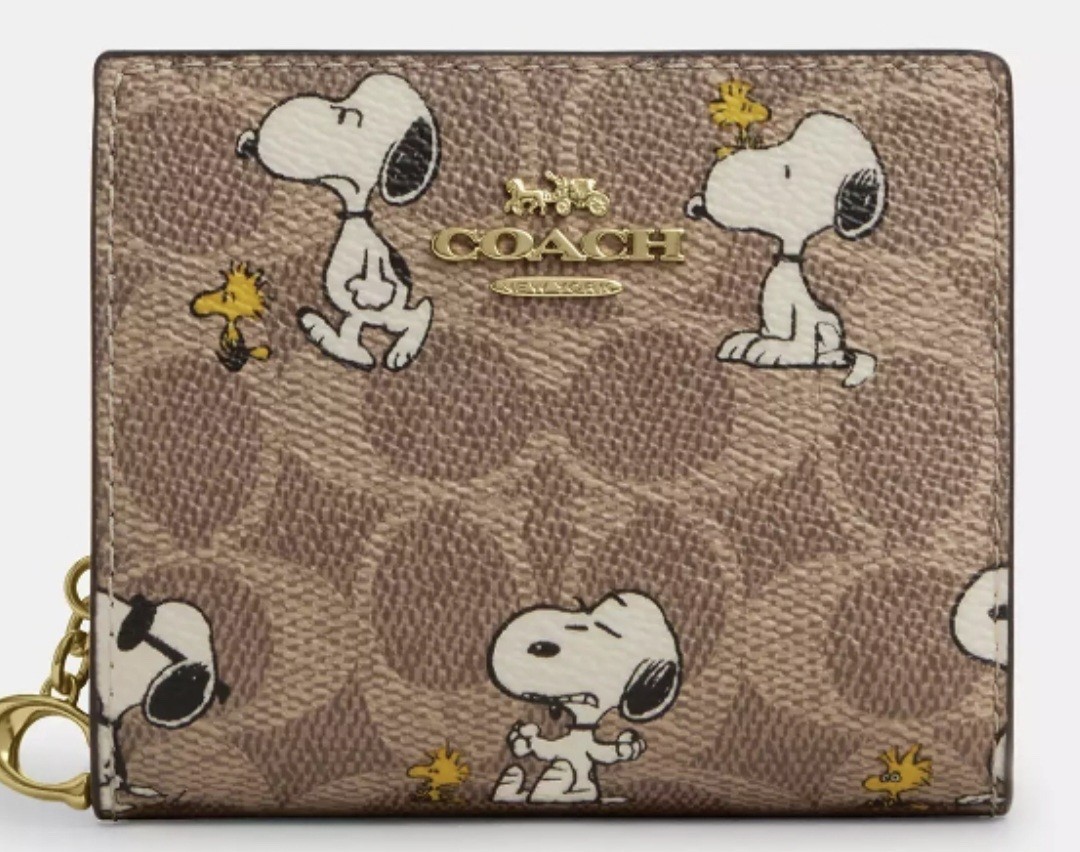 【COACH X PEANUTS】エッセンシャルビルフォールド W・NPプリント COACH X PEANUTS】エッセンシャル ビルフォールド ウォレット