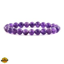 Natural Gemstones Bracelet 8mm Chakra Round Beads Energy Power Crystal Reiki ...