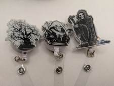 Halloween Reeper Badge Reels Set Of 3