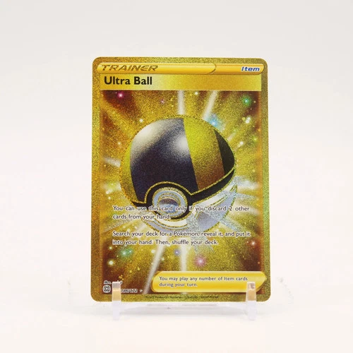 Ultra Ball - 186/172 Brilliant Stars Gold Trainer - NM/MINT