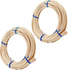 MOUYAT 2 Roll Total 131 Feet x 3/16 Inch Groove Chair Caning, Round Reed...