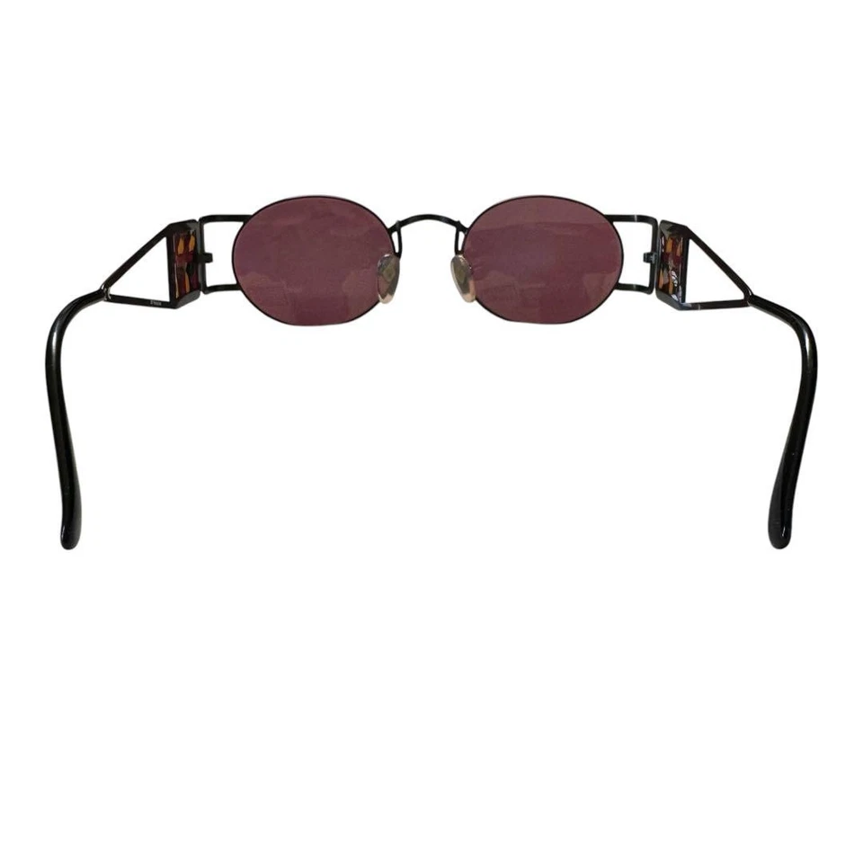 Jean Paul Gaultier 56-4672 Vintage Sunglasses Black Frame Purple Lens from Japan - Image 3 of 4