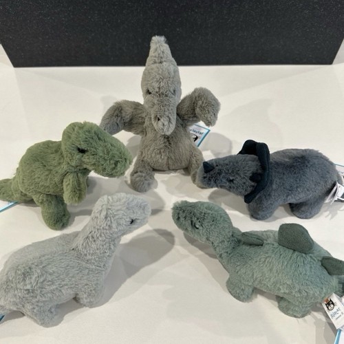 AUTHENTIC❗️Jellycat mini fossilly brontosaurus dino- NWT Retired- SHIPS SAME DAY - Picture 5 of 5