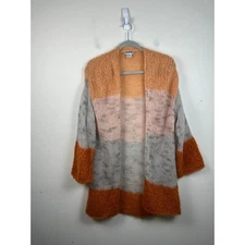 Ailanto Color Block Mohair Wide Knit Cardigan EUC Anthropologie Size Small