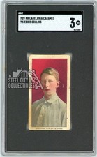 Eddie Collins 1909 Philadelphia Caramel E95 Baseball Card SGC 3