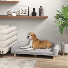 Dog Sofa Couch with Washable Cushion for Large Dogs, Cats, Gray