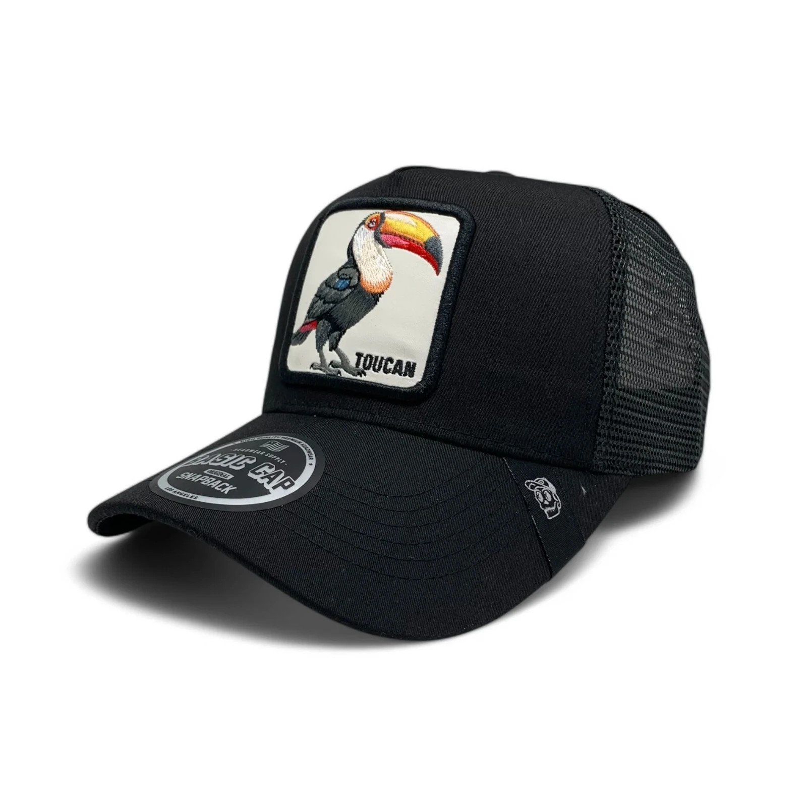 Toucan Trucker Hat Embroidered Unisex Adjustable Animal Hat Black Navy Olive